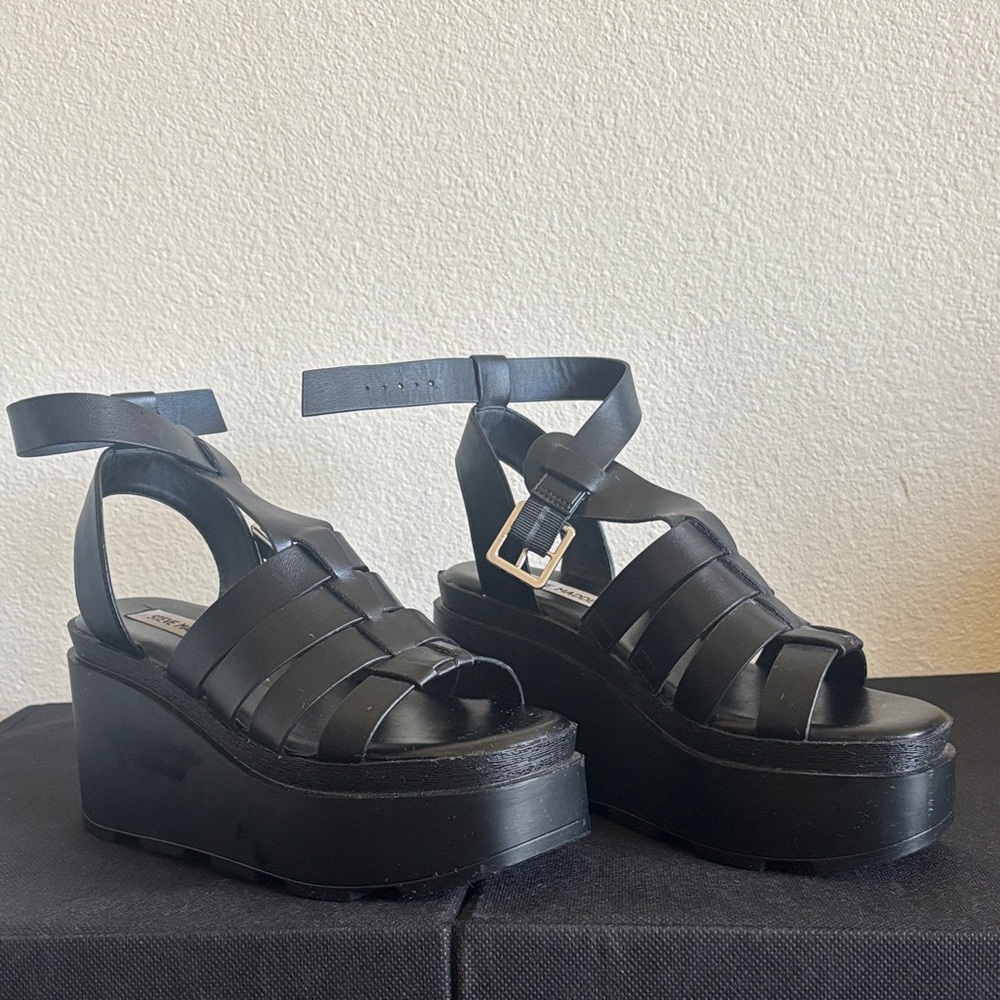 Black Strappy Platform Sandals